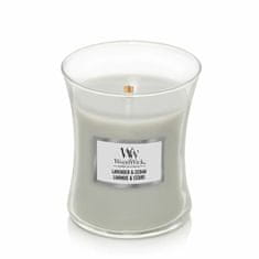 Woodwick Vonná svíčka váza střední Lavender & Cedar 275 g