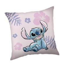 Jerry Fabrics Mikroplyšový polštářek Lilo and Stitch Pink Polyester, 35/35 cm