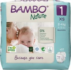 Bambo Nature Pleny jednorázové 1 XS (2-4 kg) 22 ks