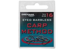 Drennan háčky bez protihrotu Eyed Carp Method Barbless vel. 18