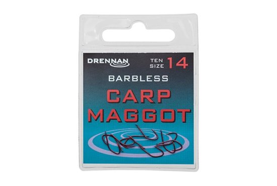 Drennan háčky bez protihrotu Carp Maggot Barbless vel. 12