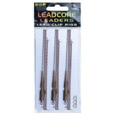 E.S.P ESP návazce Leadcore Lead Clip 1m Sandy Gravel