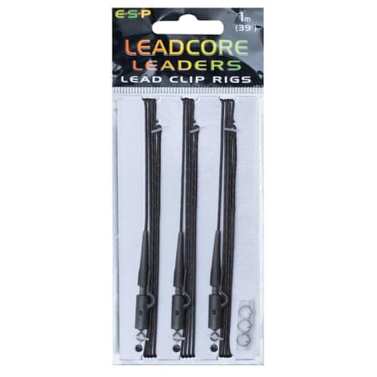 E.S.P ESP návazce Leadcore Lead Clip 1m Choody Silt