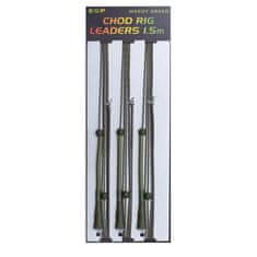 E.S.P ESP návazce Chod Rig Leaders 1,5m Weedy Green