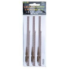 E.S.P ESP návazce Leadcore Lead Clip 1,5m Sandy Gravel