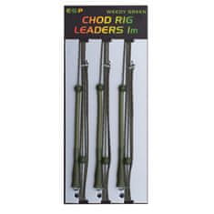 E.S.P ESP návazce Chod Rig Leaders 1m Weedy Green