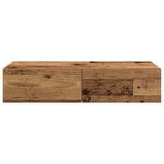 Vidaxl Nástěnná police se zásuvkami old wood 80 x 33 x 17 cm kompozit