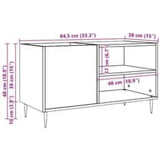 Vidaxl Skříňka na LP desky old wood 84,5 x 38 x 48 cm kompozitní dřevo