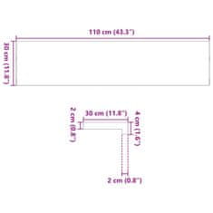 Vidaxl Nášlapy na schody 12 ks světle hnědé 110x30x2 cm masivní dub