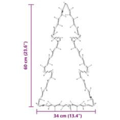 Vidaxl Vánoční osvětlení vánoční stromek silueta 80 LED teplá bílá