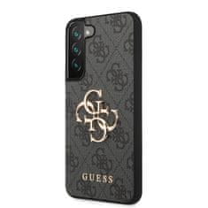 Guess Obal / kryt na Samsung Galaxy S23 šedý - Guess PU 4G Metal Logo