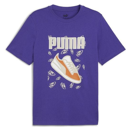 Puma Tričko modré Graphics Sneaker Tee