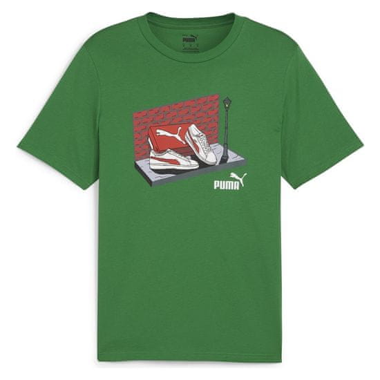 Puma Tričko zelené Graphics Sneaker Box Tee