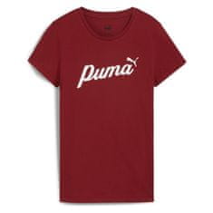 Puma Tričko vínově červené M Script Tee