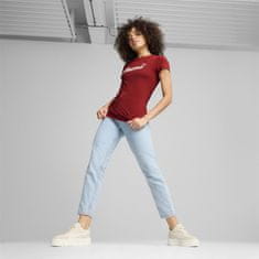 Puma Tričko vínově červené M Script Tee