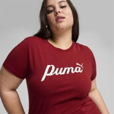 Puma Tričko vínově červené M Script Tee