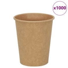 Vidaxl Papírové kelímky na kávu 1000 pcs 8oz 200ml hnědé