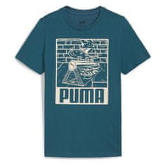 Puma Tričko tyrkysové S Ess+ Mid 90s Graphic Tee