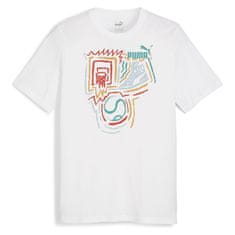 Puma Tričko bílé L Graphics Year Of Sports Tee