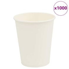 shumee vidaXL Papírové kelímky na kávu 1000 pcs 8oz 200ml bílé