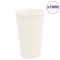 shumee vidaXL Papírové kelímky na kávu 1000 pcs 16oz 400ml bílé