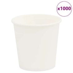 Vidaxl Papírové kelímky na kávu 1000 pcs 4oz 100ml bílé