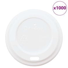 Vidaxl Papírové víčka na kávu Ø60 mm 4oz 1000 pcs bílé plast