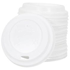 Vidaxl Papírové víčka na kávu Ø60 mm 4oz 1000 pcs bílé plast