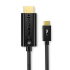 Choetech JEDNOSMĚRNÝ ADAPTÉROVÝ KABEL CHOETECH USB TYPU C (SAMEC) NA HDMI 2.0 (SAMEC) 4K 60 HZ 1,8 M ČERNÝ (CH0019)