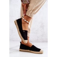 Dámské semišové espadrilky Black velikost 36