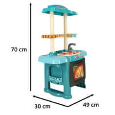 Ikonka Dětská Kuchyňka Hravá Trouba Hořáky Zvuky Světýlka + Vybavení