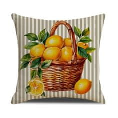 LIVEFY povlak na polštář 45x45cm, lemons 2