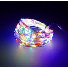 Ikonka Dekorativní Drátěná Svítidla Led 10M 100Led Multicolour