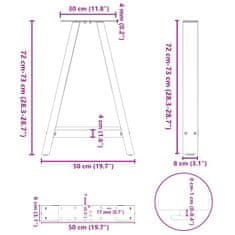 Vidaxl Nohy konferenčního stolku ve tvaru A 2 ks 50x(72-73) cm