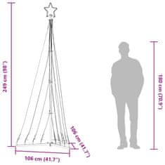 Vidaxl Světla na vánoční stromek 447 barevných LED 249 cm