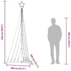 Vidaxl Světla na vánoční stromek 447 studeně bílých LED 249 cm