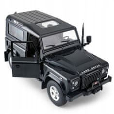 Rastar Land Rover Defender Černý Rastar Model 1:14 Dálkové Ovládání Auto + Pilo