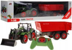 Lean-toys Traktor S Bagrem A Přívěsem Pro Děti 3+ Dálkový