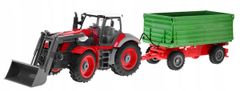 Lean-toys Traktor S Bagrem A Přívěsem Pro Děti 3+ Dálkový