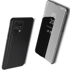 HURTEL CLEAR VIEW CASE, FLIPOVÝ KRYT PRO OPPO FIND X5 PRO, ČERNÝ