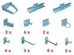 Güde Sada háků a držáků do děrované desky - GU40768