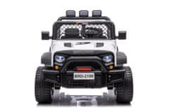 Super-Toys Geoland Power Terénní Autíčko Pro 2 Děti Bílá + Dálkové Ovládání + Motory 2X200W +