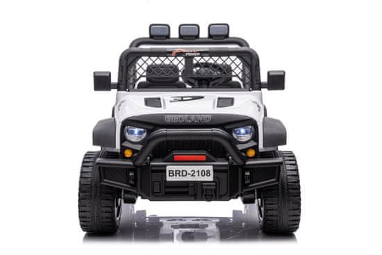 Super-Toys Geoland Power Terénní Autíčko Pro 2 Děti Bílá + Dálkové Ovládání + Motory 2X200W +