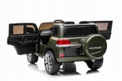 Super-Toys Toyota Land Cruiser Na Baterie Zelená + Dálkové Ovládání