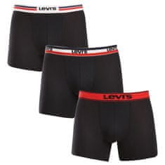 Levis 3PACK pánské boxerky černé (701229549 001) - velikost L