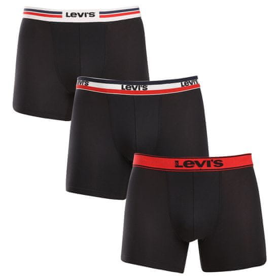 Levis 3PACK pánské boxerky černé (701229549 001)