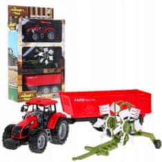 Lean-toys Traktor Na Převracení Sena Sklápěčkou Pro Děti