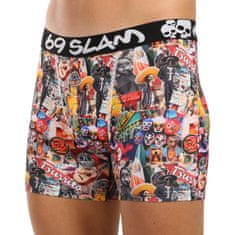 69 SLAM Pánské boxerky fit MEXICOLLAGE DYLAN (MBYMXG-PO) - velikost XL