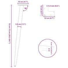 Petromila Nohy konferenčního stolku kónického tvaru 4 ks bílé 72-73 cm