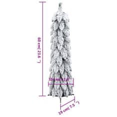 Vidaxl Umělý vánoční stromek s LED osvětlením zasněžený 30 LED 60 cm